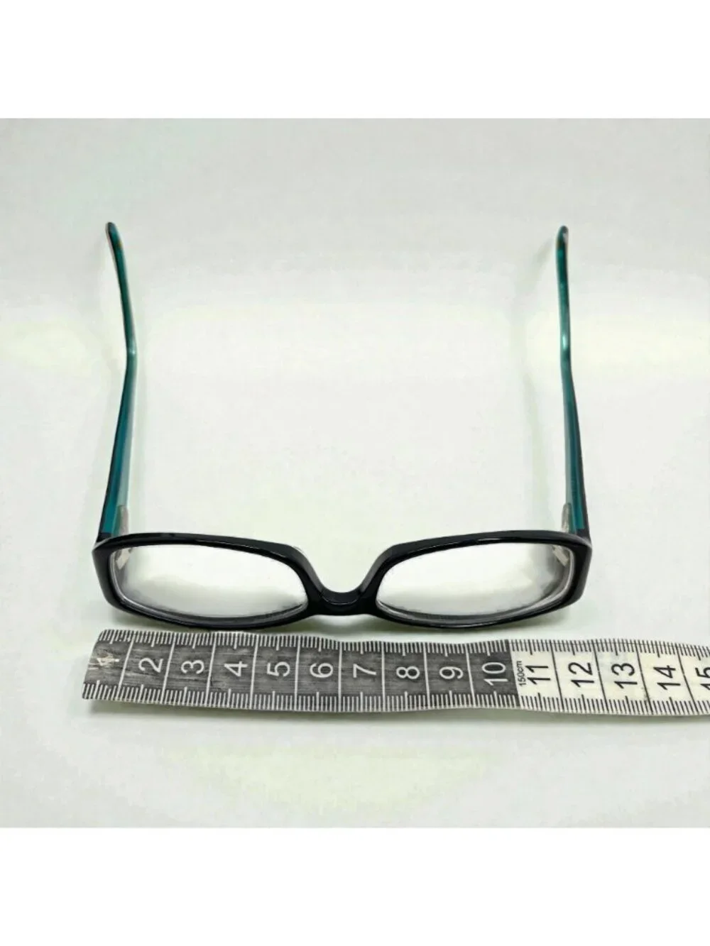 Bebe Women's Rectangular Reading Glasses Black & Teal Glasses With Hard Case